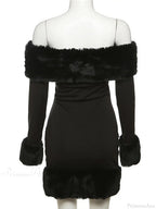 Elegant Fluffy Glamorous Strapless Mini Party Dress