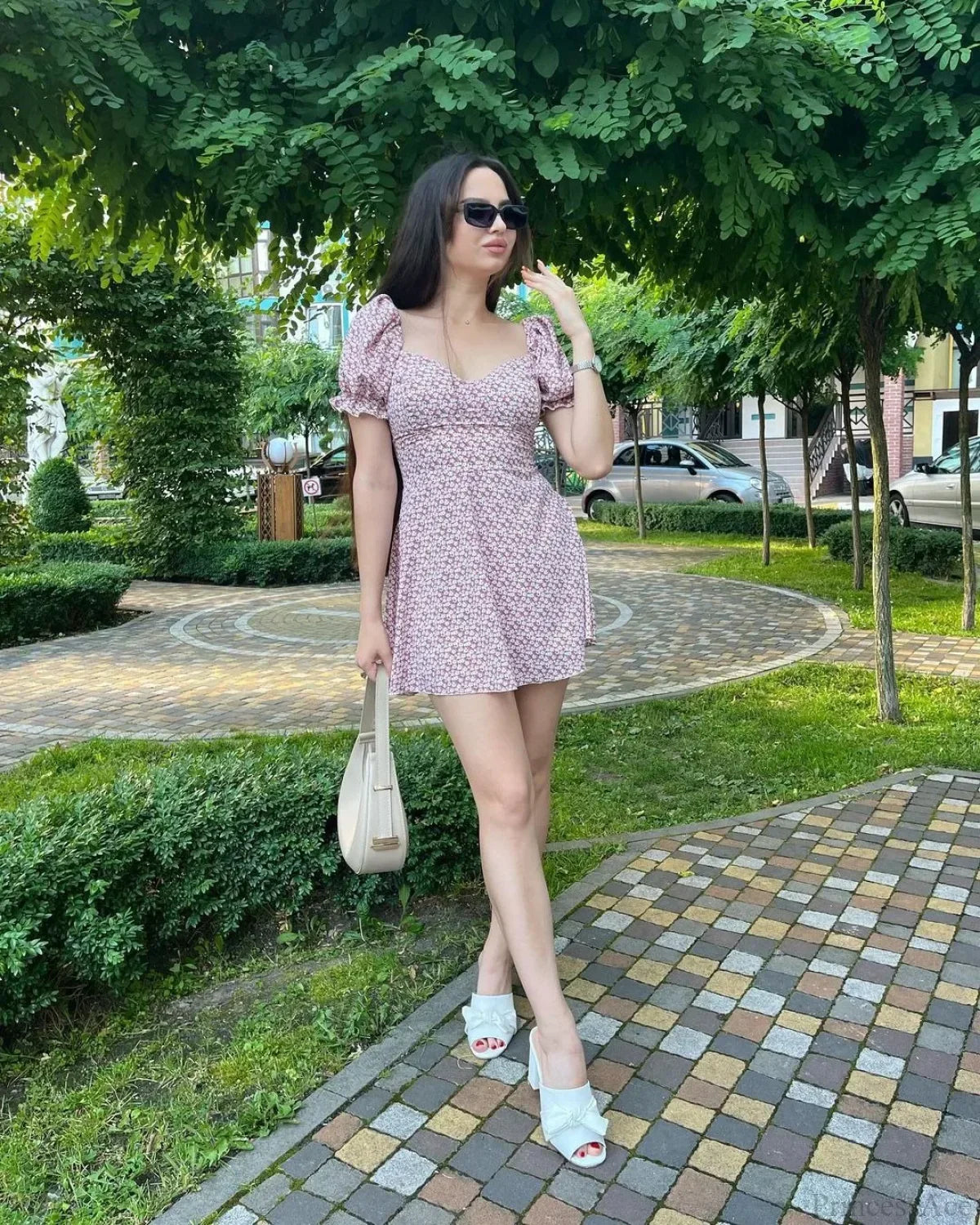 Floral Print Wrap Dress