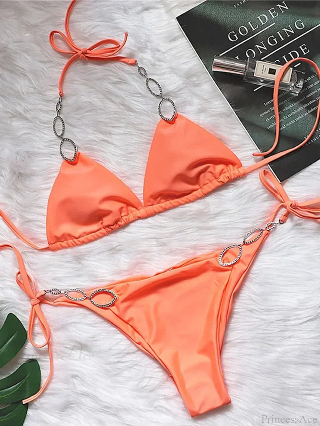 Halter Diamond Bikini Set