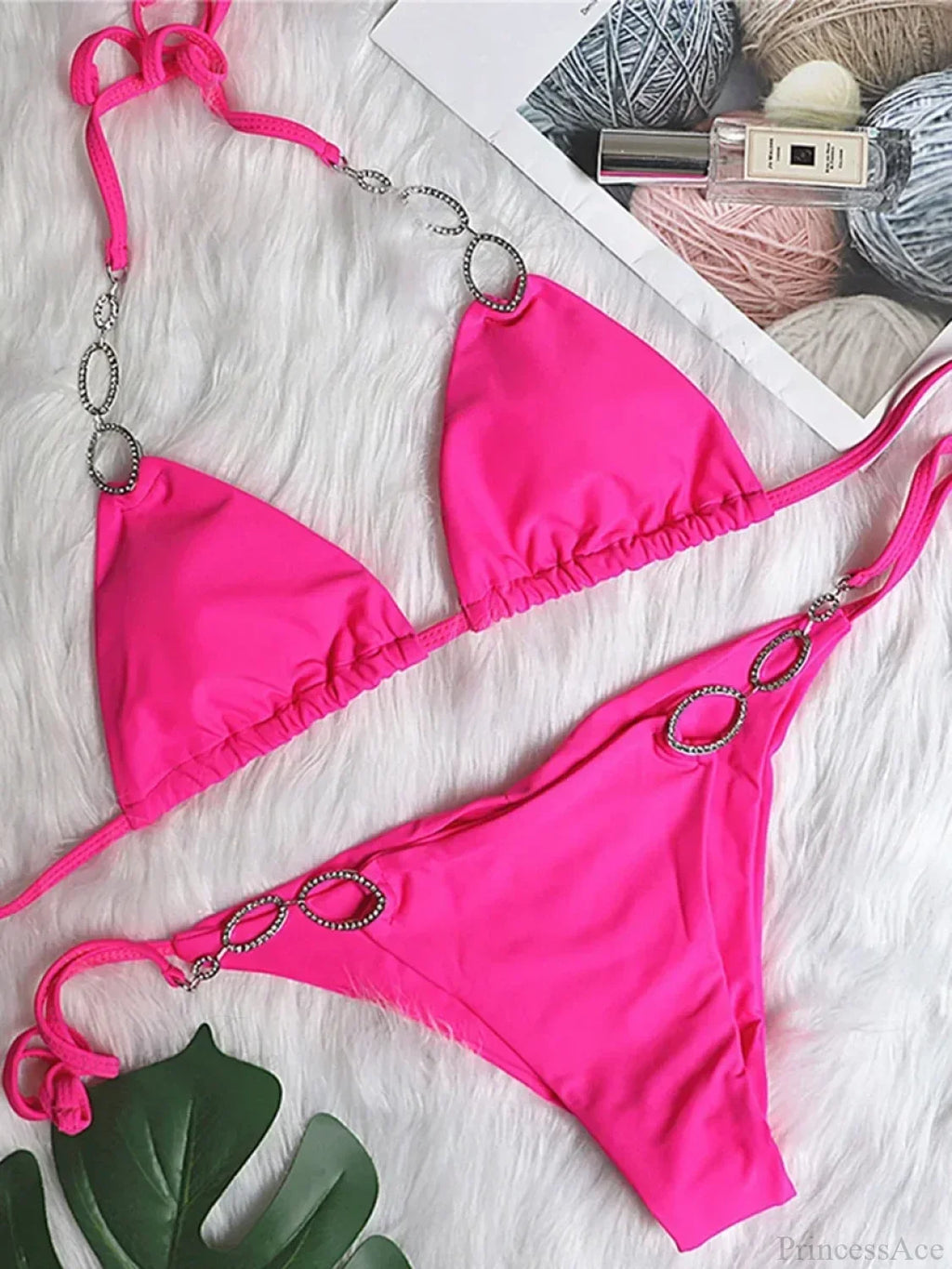 Halter Diamond Bikini Set