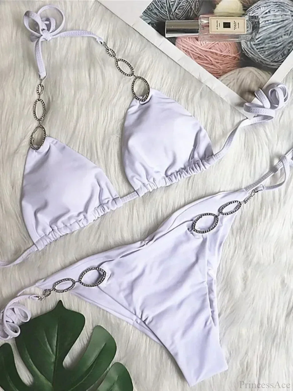 Halter Diamond Bikini Set