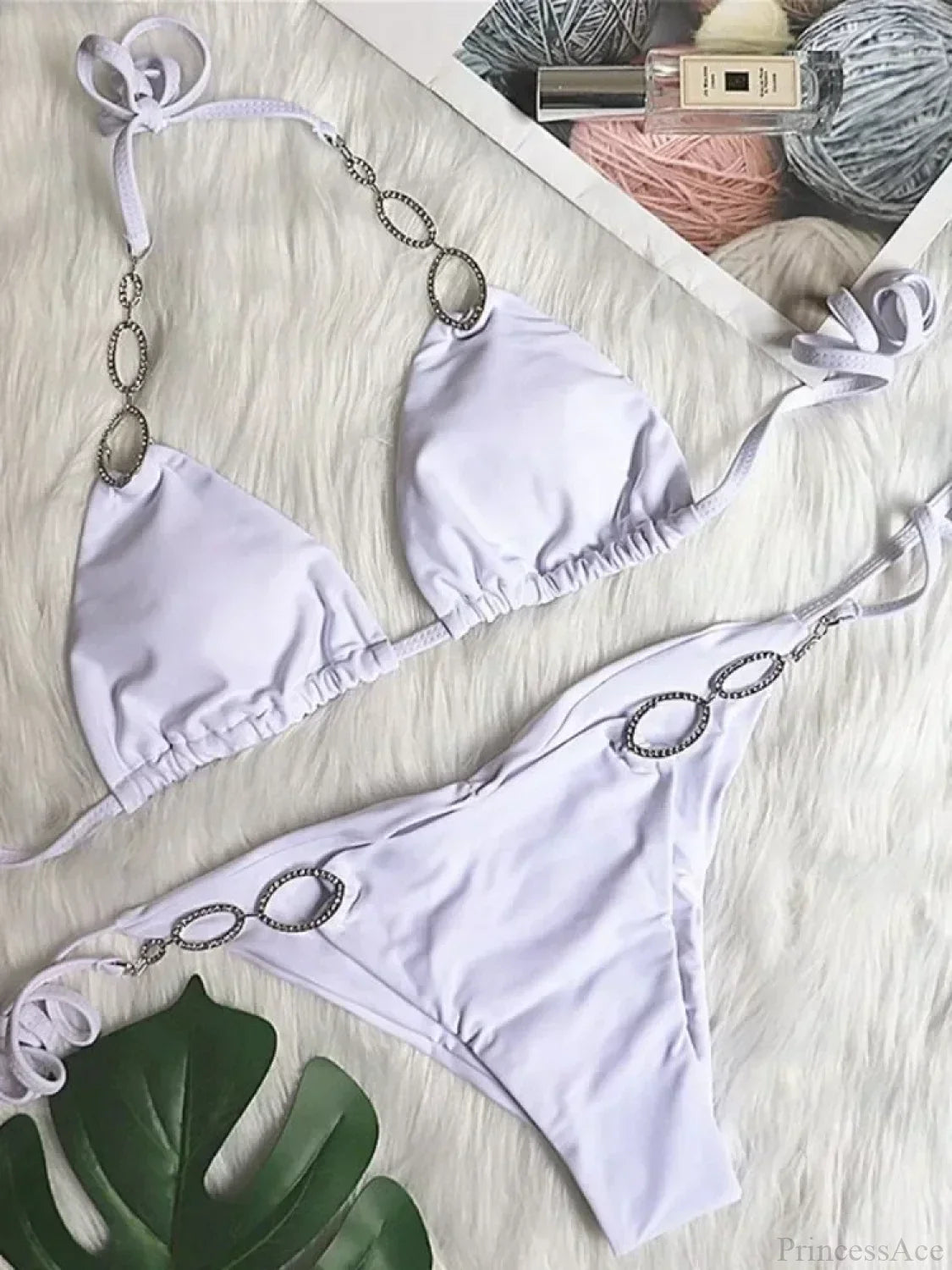 Halter Diamond Bikini Set