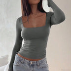 Low Chest Elegant T-Shirt Sweater