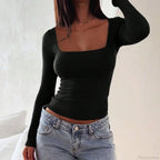 Low Chest Elegant T-Shirt Sweater