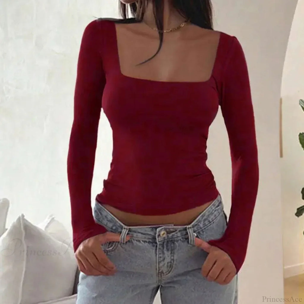 Low Chest Elegant T-Shirt Sweater