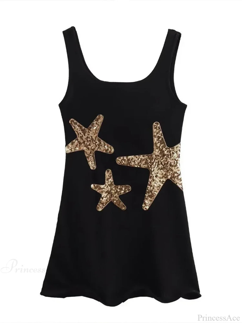 Mini Shiny Sequins Printed Strap Summer Sleeveless Party Dress