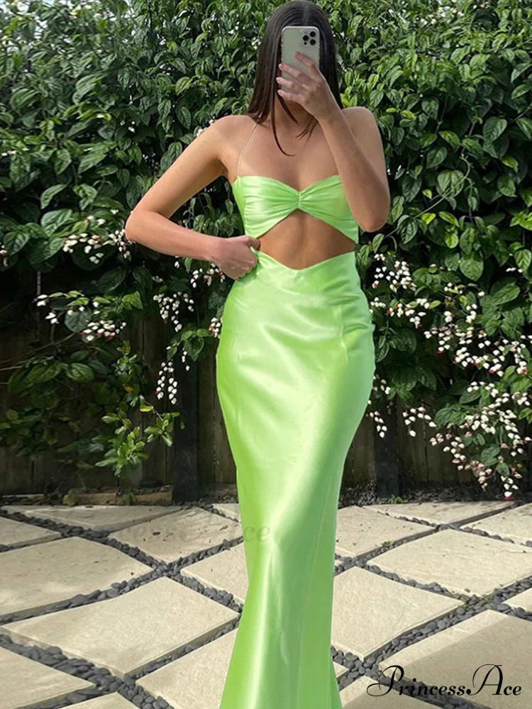 Satin Tube Top Midi Skirts