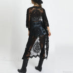 See-Through Lace Blouse Boho Beach Bikini Cover Up