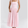 Sleeveless Plaid Fit And Flare Maxi Dress