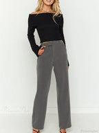 Slim Crop Off Shoulder Sweater