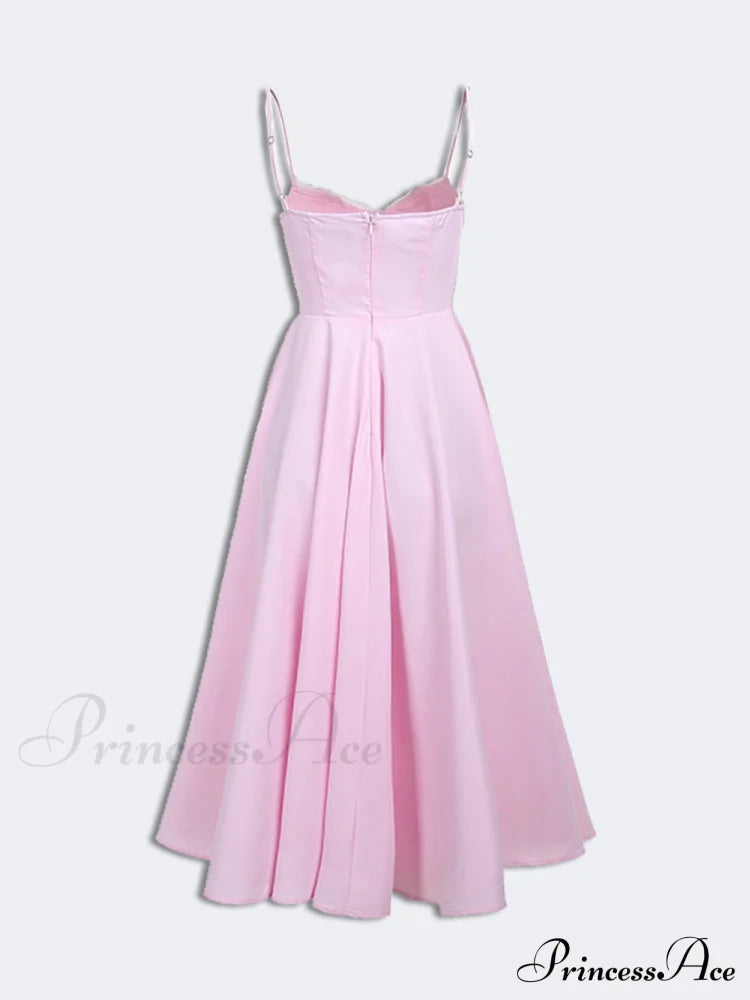 Slim Fit Charming Waist Midi Dresses