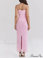 Slim Fit Hip-Hugging Graceful Slit Mesh Long Skirt