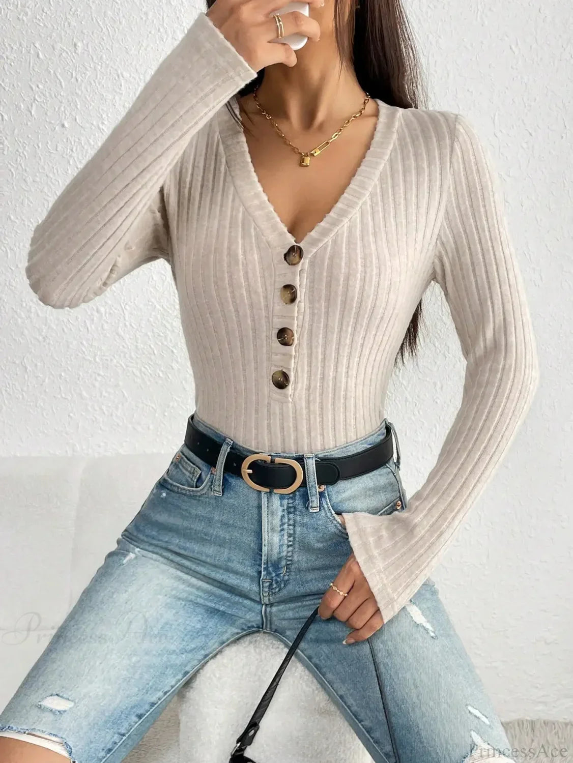 Slimming Le Yin One-Piece Button Base Coat Women