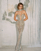 Strapless Bandage Prom Dress With Diamond Details
