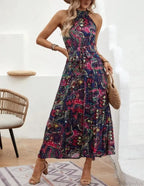 Vintage Hanging Neck Boho Dress
