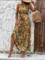 Vintage Hanging Neck Boho Dress