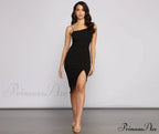 She'S Got That Graceful Style Crepe Midi Dress