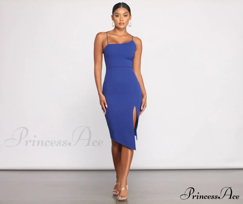 She'S Got That Graceful Style Crepe Midi Dress