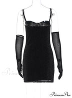 Silk Suspender Tight Dress In Bright Color