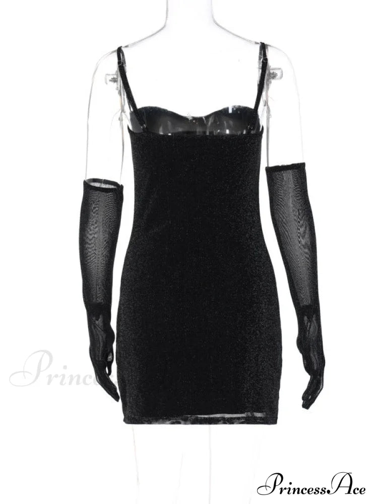 Silk Suspender Tight Dress In Bright Color