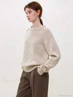 Simple Colorful Dot Wool Pullover Sweater