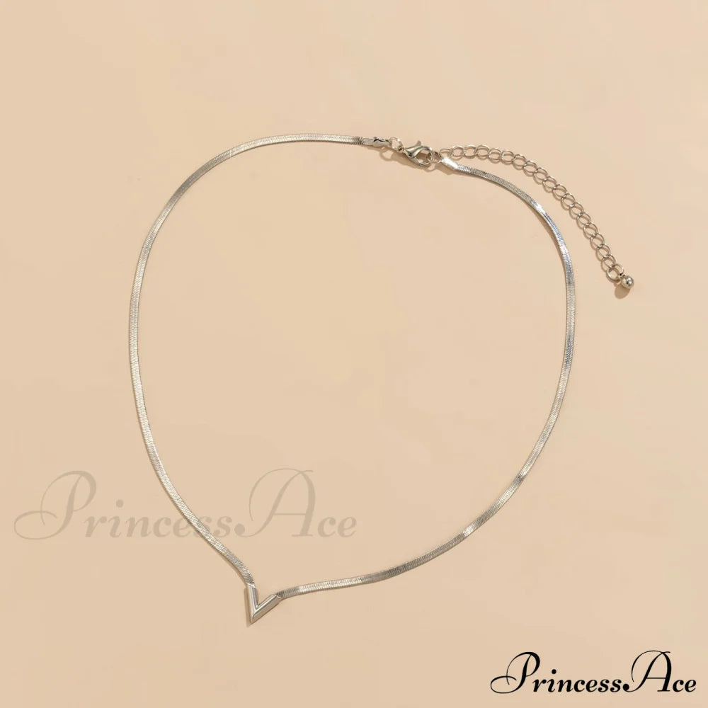 Simple Men'S Jewelry Creative V-Shaped Necklace