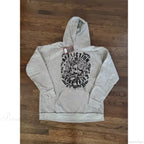 Skull Print Hooded Sweatshirt