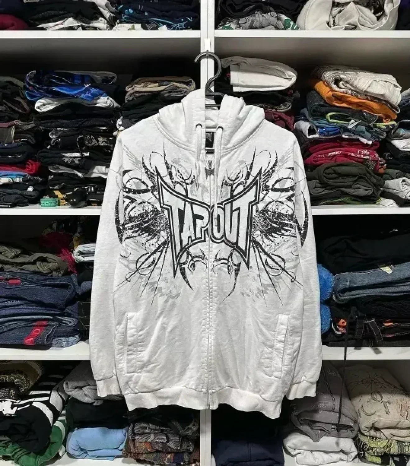 Skull Print Hooded Sweatshirt