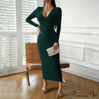 Sky Blue Midi Dress With Alluring Neckline And Comfort Fit