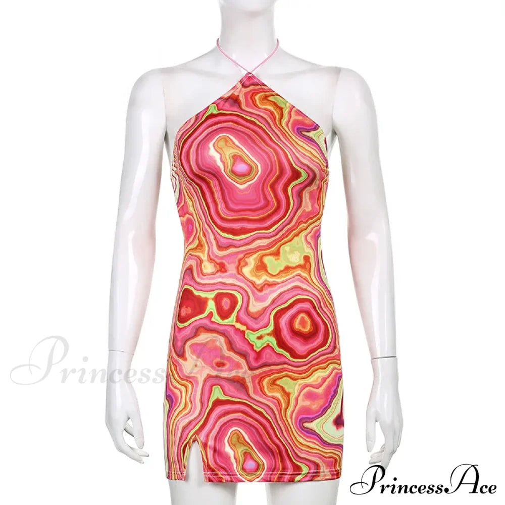 Sleeveless Mini Elegant Party Evening Camouflage Bandage Bodycon Dress