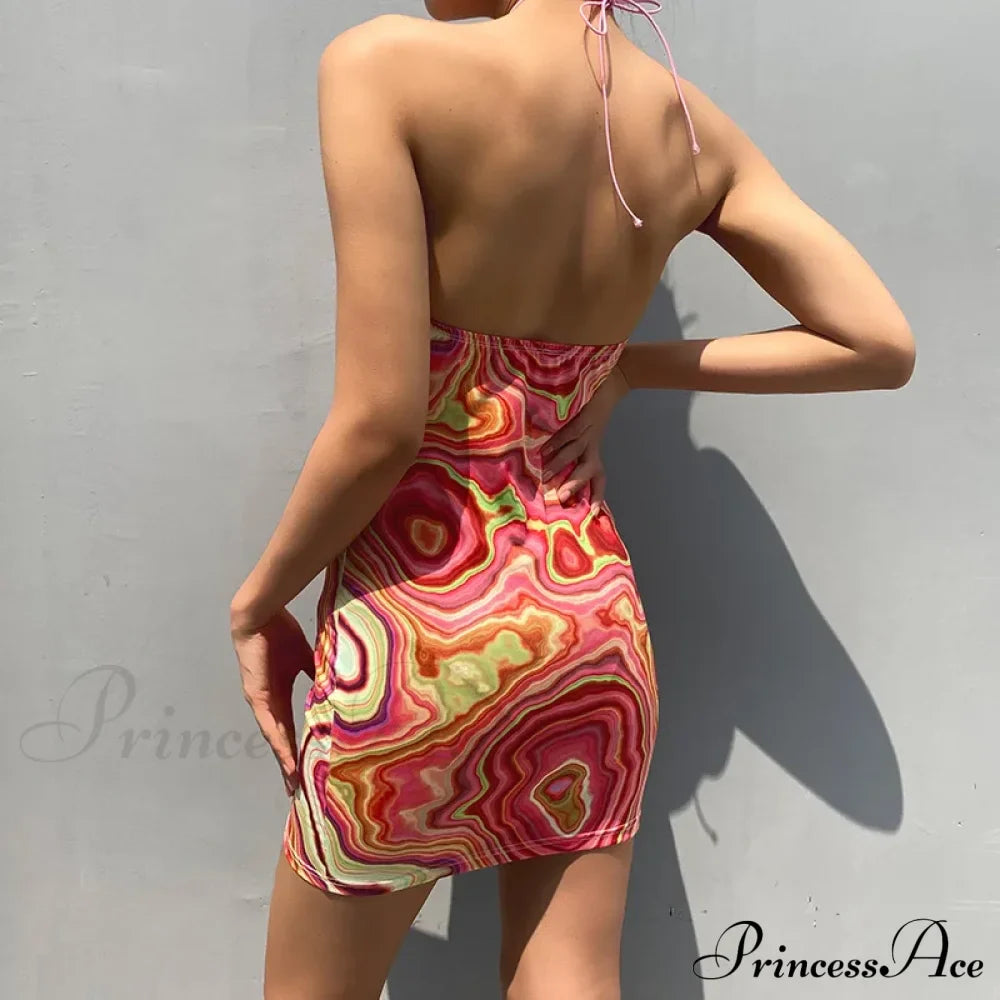 Sleeveless Mini Elegant Party Evening Camouflage Bandage Bodycon Dress
