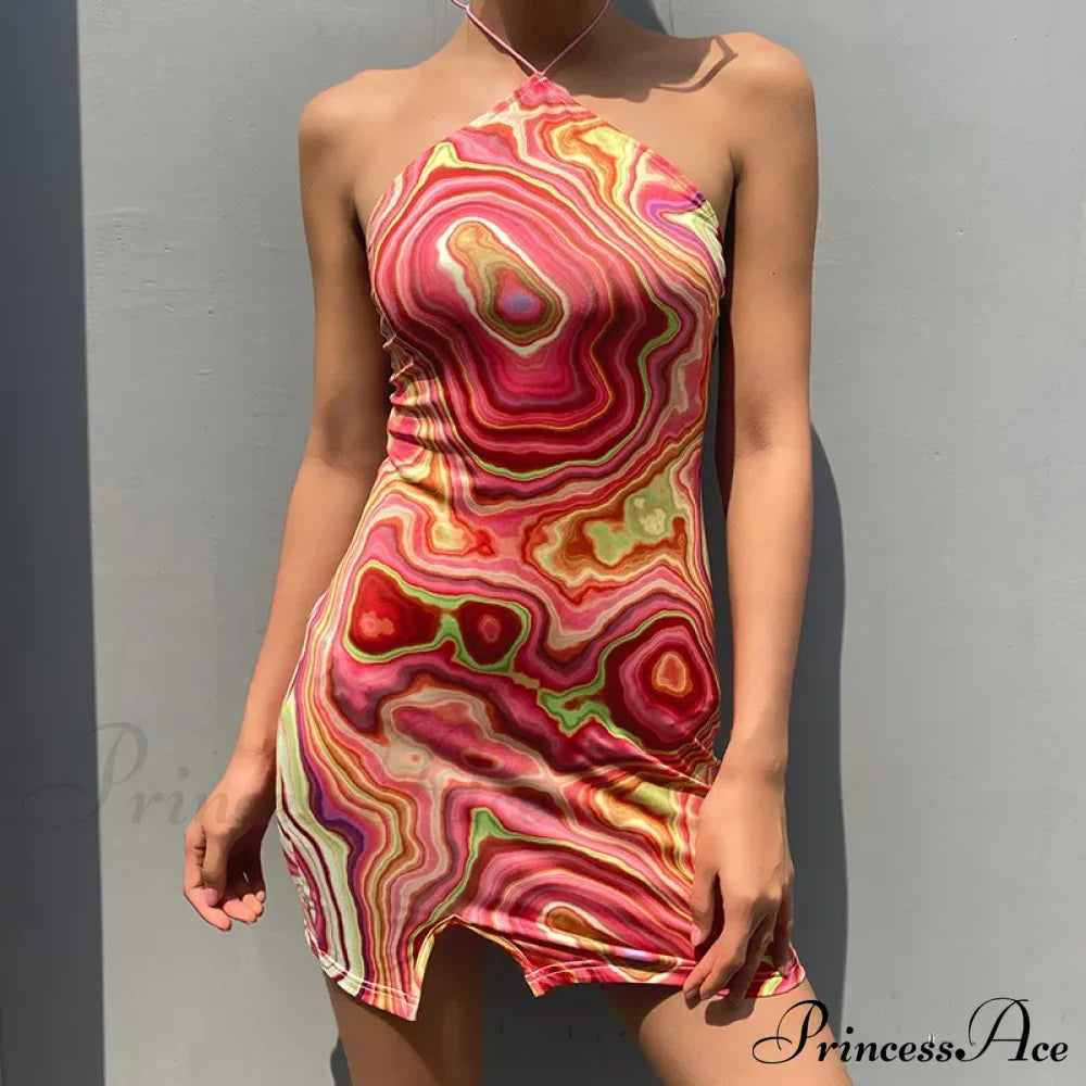 Sleeveless Mini Elegant Party Evening Camouflage Bandage Bodycon Dress