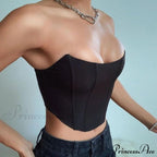 Sleeveless Off Shoulder Velvet Corset