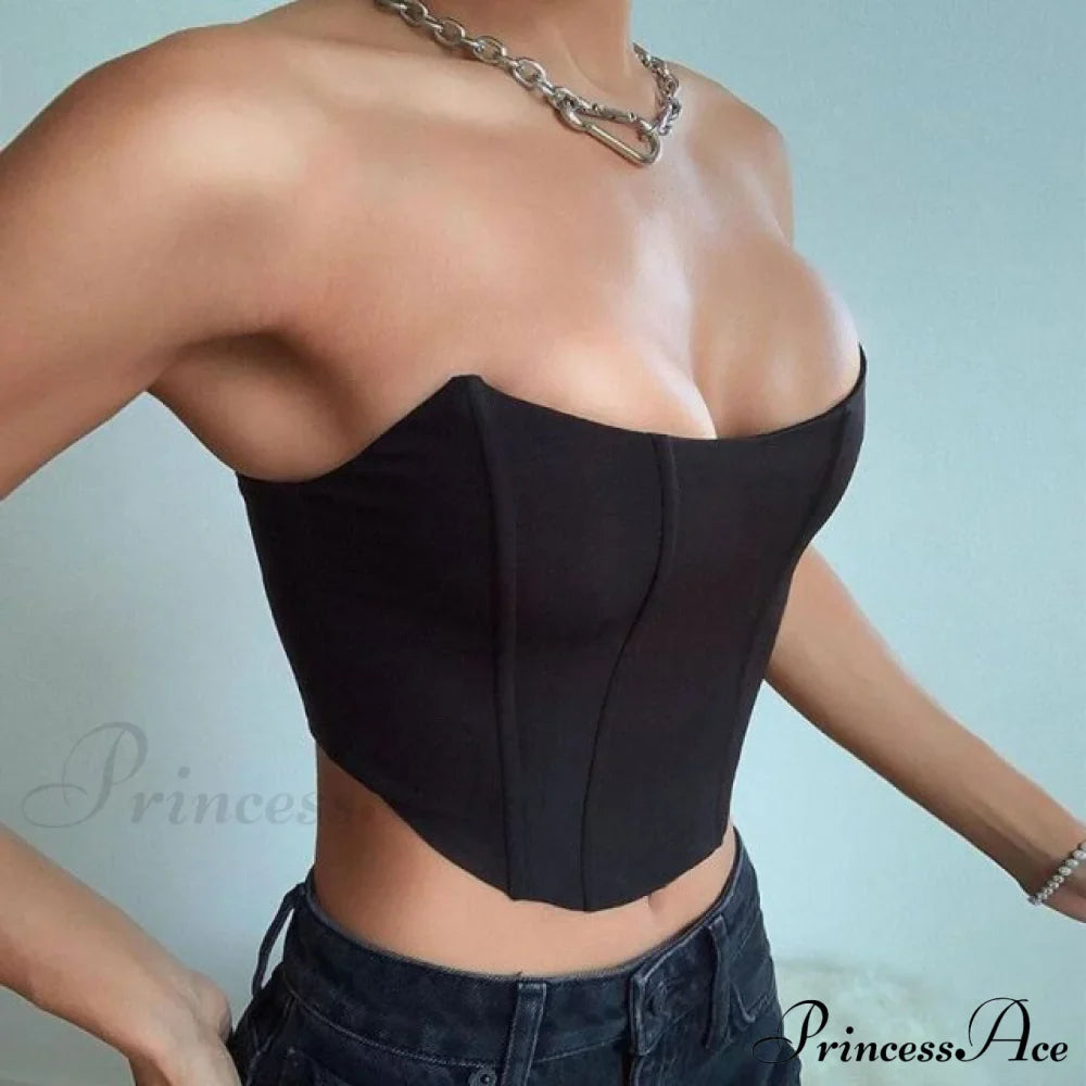 Sleeveless Off Shoulder Velvet Corset