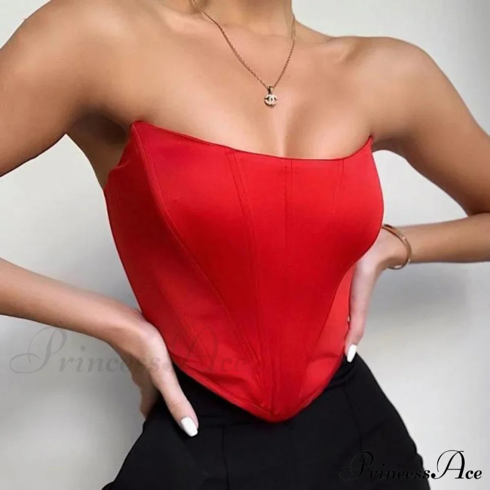 Sleeveless Off Shoulder Velvet Corset