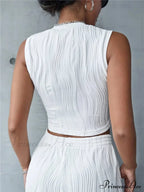 Sleeveless Rib Knit Women Summer Y2K High Street Style Koreanfashion Mock Neck Slim Fit Crop Streetwear Tank Top