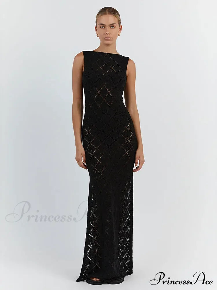 Slim Cocktail Off Shoulder Maxi Dress