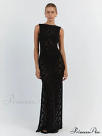 Slim Cocktail Off Shoulder Maxi Dress
