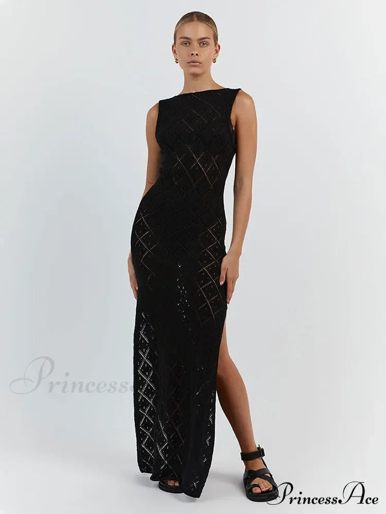 Slim Cocktail Off Shoulder Maxi Dress