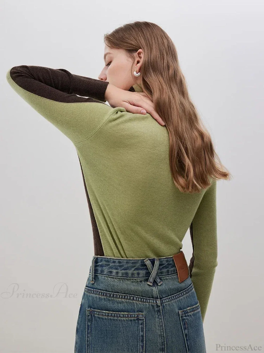 Slim Style Two - Wear High Turtleneck Sweater
