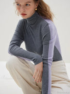 Slim Style Two - Wear High Turtleneck Sweater