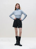 Slim Style Two - Wear High Turtleneck Sweater