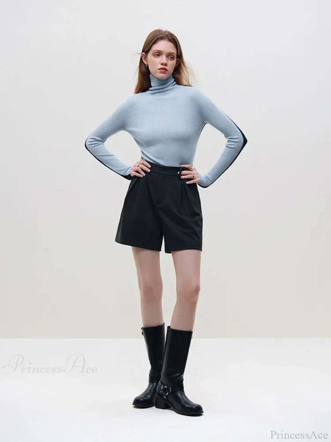 Slim Style Two - Wear High Turtleneck Sweater