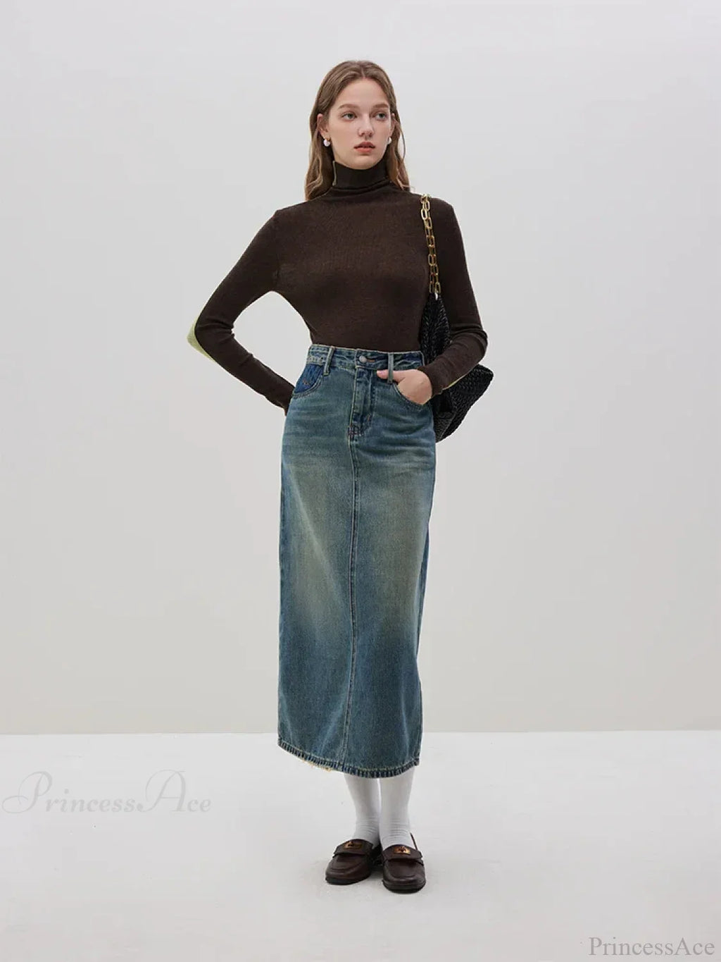 Slim Style Two - Wear High Turtleneck Sweater