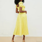 Small Fresh Floral Slim Fit Slit Camisole Dress
