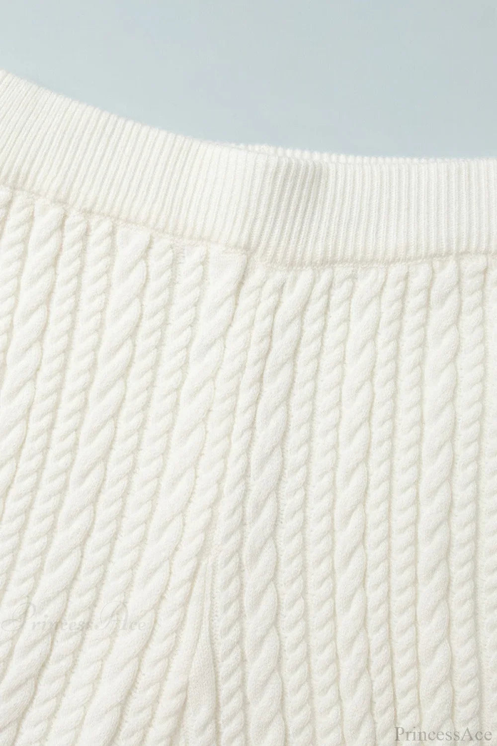 Soft Cable Knit Sweater Pants Two Piece Set