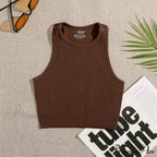 Solid Basic Seamless Streetwear Tank Tops