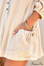 Solid Color Loose Rompers