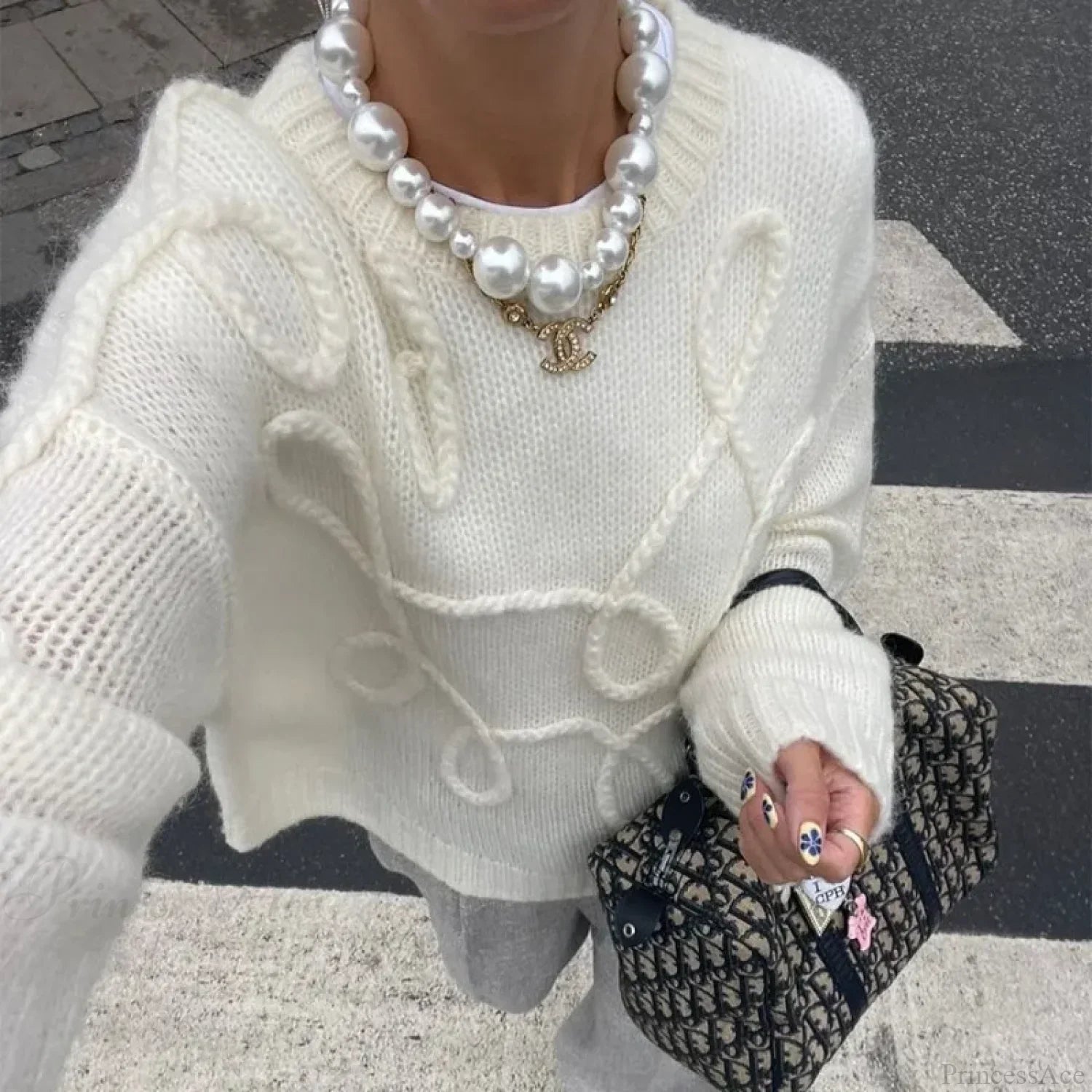Solid O-Neck Long Sleeve Casual Sweater