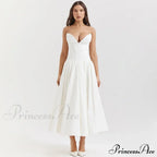 Solid Off-Shoulder Backless Strapless High-Waisted Elegant Maxi Dress